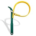 YIHANGYE Strap Wrench 12 Inches, Water Filter Wrench Steel Handle Adjustable Strap Wrench for Replacing Water Filter, PVC Pipe Joints, Oil Filter, Swimming Pool Connection (Green Handle, Yellow Strap)