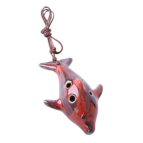 SUPVOX 1Pc 6 Portable Ceramic Ocarina Flute Alto C Whistle Music Instrument for Beginners Lightweight Design for Music Learners Random Color