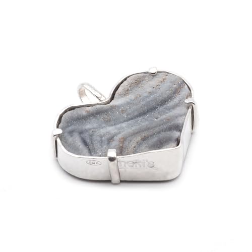Pendentif Calcédoine du Brésil MEKI'S Argent 925 Cadeau Idéal Femme Anniversaire
