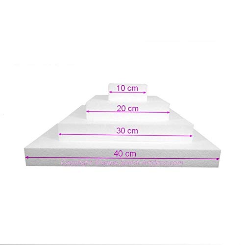 Pièce montée Carrée en polystyrène Lealoo structure design 16 cm haut - 4