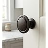 Cosmas 10 Pack 5560ORB Oil Rubbed Bronze Cabinet Knobs, 11/4 in (32 mm) Diameter Modern Kitchen & Bathroom Drawer Hardware, Screws Included