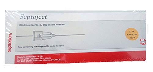 Septodont Septoject Needle for Dental Cartridge Box of 100 Blister 27 gauge
