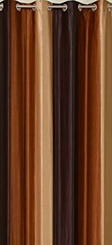 Image of HOME UTSAV 3 Piece Plain Shade Curtains for Window 5 Feet, Brown (Brown, 5 Feet (3Pc))