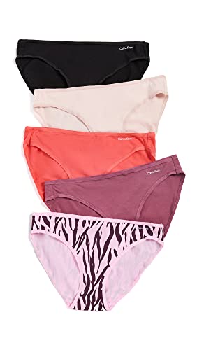 Calvin Klein underwear Women's Form Bikini Pack, Berry/Parfait/Orchid903, Purple, Orange, Pink, XS