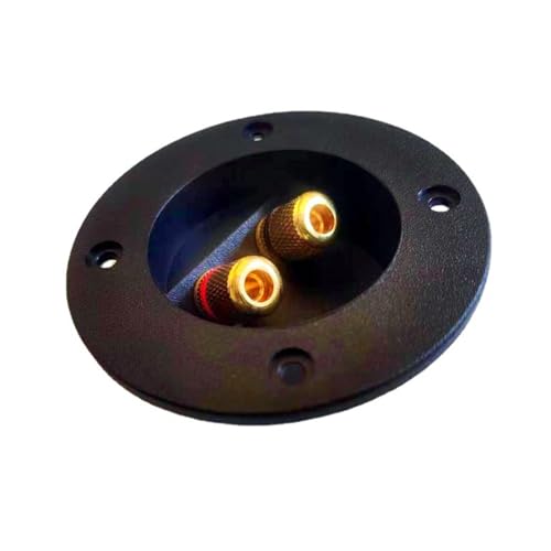 Connettori a tazza per terminali a 2 vie per altoparlanti Terminali a banana subwoofer a vite rotondi altoparlanti di colore nero