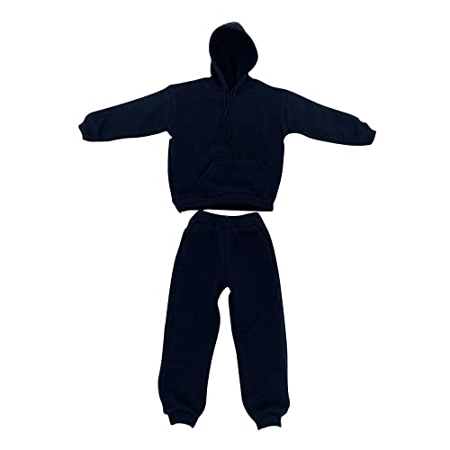 Yiju 1/6 Scale Men Top Hoodie Sweatshirt With Trousers Outfits For 12 Inch Action Figures Models Doll - Navy #TOP18