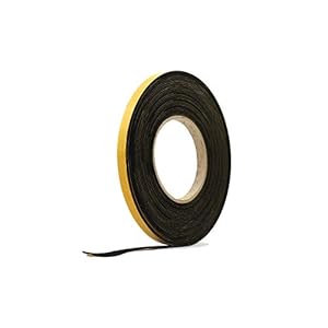 Neoprene Rubber Black Self-adhesive Sponge Strip 10mm wide x 1.5mm thick x 10m long