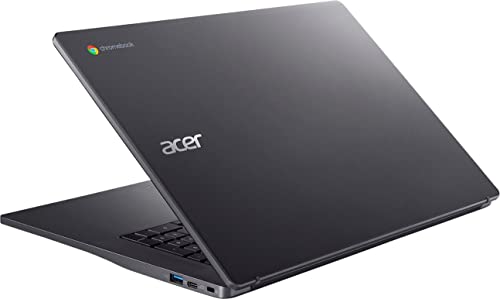 Image of acer 2023 Chromebook 17.3''FHD IPS Touchscreen Light Laptop,4-Core Intel Pentium N6000(Upto 3.3GHz),8GB RAM,64GB eMMC,UHD,WiFi 6,10+ Hour Battery,Chrome OS,w /MarxsolCables,Titanium Gray