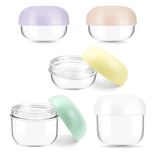 MUIIGOOD 5Pcs 20ml 10ml Small Leak Proof Mini Travel Jars,