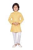 Tathastu Boys Festive Cotton Kurta Pajama Set - KS1889B-4 - Yellow