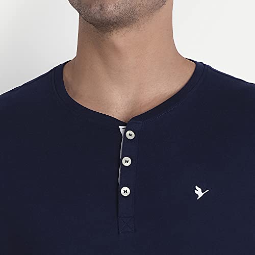 Image of AM SWAN Premium Cotton Half Sleeve Henley T-Shirts