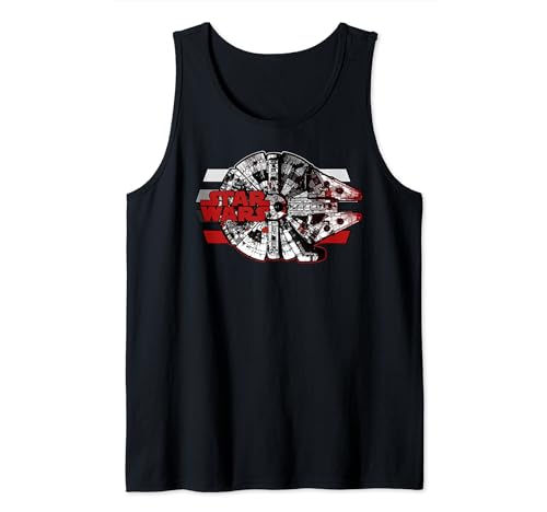 Star Wars débardeur Falcon rouge idéal pour vos sorties estivales et geek