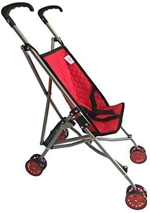 Miniatura 7 de The New York Doll Collection First Dolls - Cochecito para niños, de una pieza, color rojo para plegado de 18 pulgadas para almacenamiento, gran