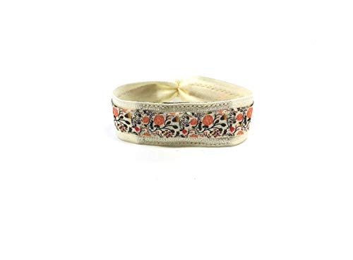 Peach Blooms on Ivory Wrist or Ankle Band for Fitbit Inspire Flex Flex 2 One or Alta