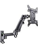 HUANUO Monitor Wall Mount for 24”-35” Ultrawide Screens, Full Motion Monitor Arm Single, Wall Mounted Monitor Stand Support VESA 75/100/200mm, Load Capacity 3-12KG