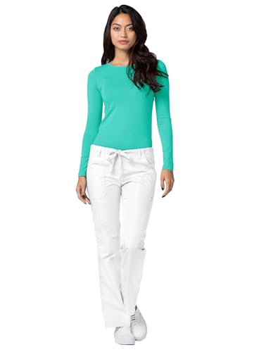 Adar Underscrubs for Women - Long Sleeve Underscrub Comfort Tee - 2900 - Sea Glass - XXS - Thumbnail 4