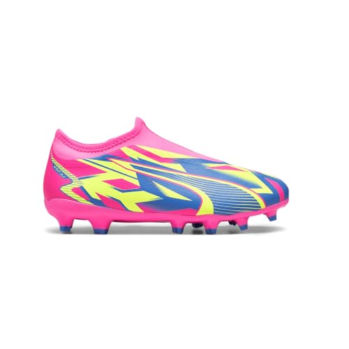 PUMA Kids Boys Ultra Match Ll Energy Firm GroundArtificial Ground Soccer Cleats - Blue, Pink - Size 2.5 M