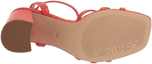 Calvin Klein Women's QALAT Heeled Sandal, Tangerine 800, 8 | Image 3