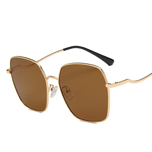 ZENYS Metal Frame Sunglasses for Men and Women Large Frame Fashion Decorative Sunglasses (Color : C, Size : 1)