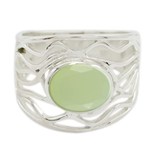 Bague de forme ovale en argent 925 massif style ancien