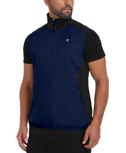 Image of Little Donkey Andy Men's Water-resistant Outerwear Vests, Stretch Windproof Vest for Cycling, Running, Golf