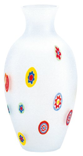 吉谷硝子 フラワーベース 花器 マルチカラー 9.5×9.5×18.5cm 1171608