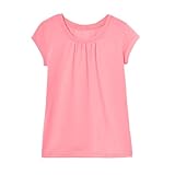 French Toast girls Short Sleeve Crewneck T-shirt Tee T Shirt, Pink Pizzazz Heather, 10 US