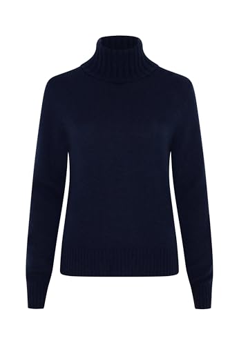 Image of Style & Republic Women's 100% Cashmere Turtleneck Sweater, Regular Fit, Premium Knit Jumper for Autumn, Winter and Spring