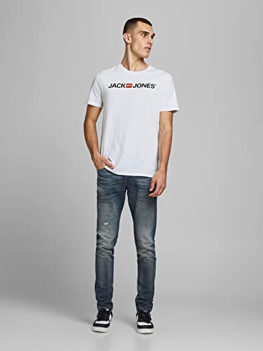 Jack & Jones Packung mit 2 T-Shirts in Übergröße, Rundhalsausschnitt, Druck, Design Logo Oversize, 2er Pack (1 x Rio Red / 1 x White), 56 – Ansicht 5