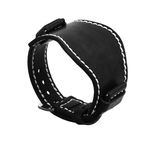 Bracelet montre cuir véritable 20mm noir Hohopeti pour sublimer votre montre