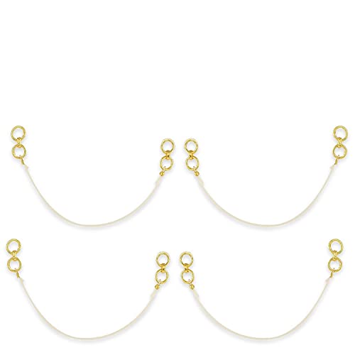 Image of ADDGRIP Gold Color, Transparent Chain, Ear Chain for Earrings, Invisible Ear Chain, Ear Chain, Ear Chain for Women, Earring Chain for Heavy Earrings, Girls - 1 Set of 2 Pairs