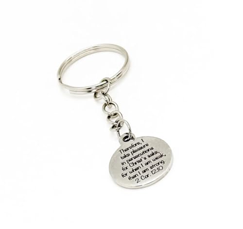 Take Pleasure In Persecutions For Christs Sake Charm Keychain, 2