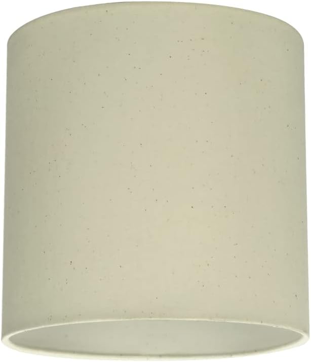 Aspen Creative 58303A, Drum Uno Lamp Shade, Off White, 8" Top x 8" Bottom x 8" Height, Slip UNO 36mm
