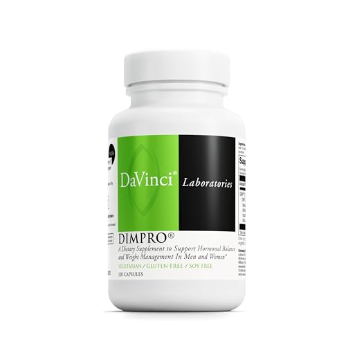 DAVINCI Labs DIMPro 75mg - Helps Support Hormonal Balance, Estrogen Metabolism & More with DIM - Gluten-Free - 120 Capsules (120 Servings)