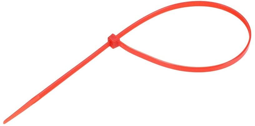 Starke Nylon-Kabelbinder 300 Mm X 4,8 Mm – 400 Stück, Rot, UV-beständig & Selbstsichernd (Zugfestigkeit 22,2 Kg)