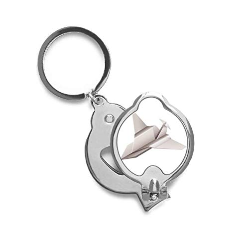 Coupe-ongles origami avec motif avion géométrique pour manucure