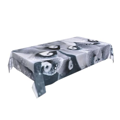 Nappe rectangulaire pingouin pour protéger la table des enfants