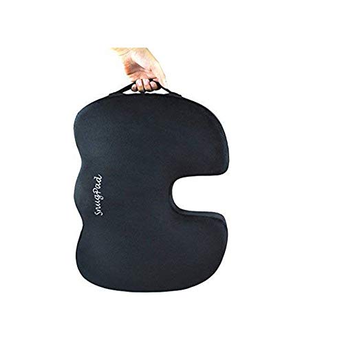 Snugpad -Upgraded Memory Foam Seat Cushion, For Sciatica, Back, Hip, And Tailbone Pain Relief, Firm Comfortable, Support For Office Chair, Wheelchair,Car. Nonslip Orthopedic Memory Foam Coccyx Cushion #TOP1