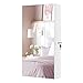 SONGMICS Mirror Jewelry Cabinet Armoire with Built-in LED Lights, Wall or Door Mounted Jewelry Storage Organizer, 3.8 x 14.6 x 26.4 Inches Hanging Mirror Cabinet, Gift Idea, White UJJC050W01