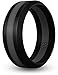 Knot Theory Silicone Wedding Ring for Men and Women, Size 11.5~12 (WIDER 8mm Bandwidth), Black / Slate Grey Line
