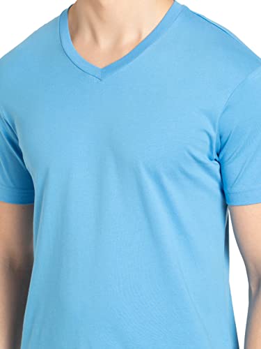Image of Jockey 2726 Men's Super Combed Cotton Rich Solid V Neck Half Sleeve T-Shirt