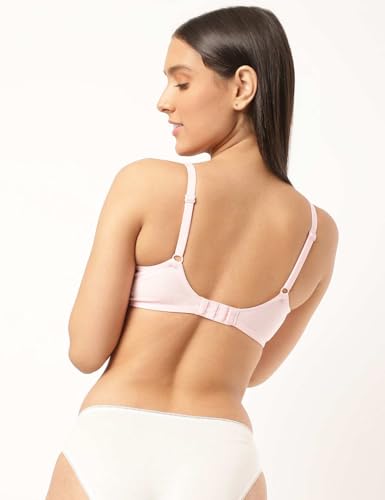 Image of Marks & Spencer Womens Cotton Mix Plain Sweetheart Neck Bra T33 3208K Light Pink 42
