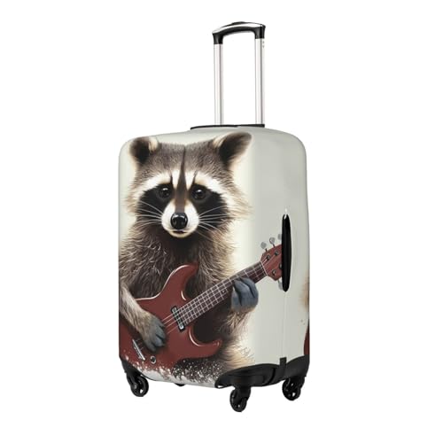 Travel Luggage Covers For Suitcase, Funny Raccoon Elastic Suitcase Protector Washable Anti-Scratch Suitcase Baggage Cover Luggage Protector Fits 18-32 Inch Luggage2