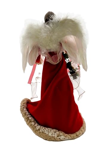 Kurt S. Adler UL 10-Light 16-Inch Kurt Adler Red and Ivory Angel Treetop