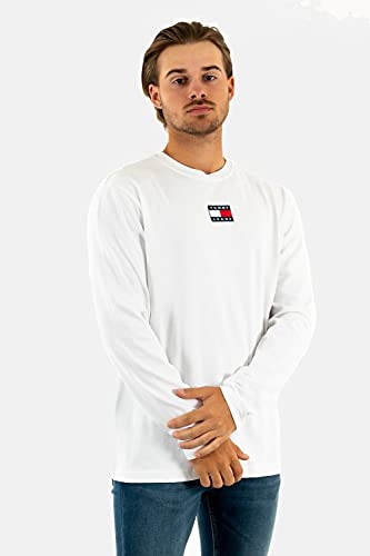 Tommy Jeans TJM LS Tommy Badge Tee, Maglietta