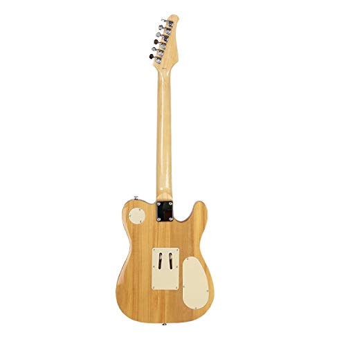 Godpsmusic 6 String Solid-Body Electric Guitar, Left-Handed Grass-Stained Blue Jean (St-Et-Lh-Hybrid-Fl-Fmblj-Kit) #TOP2