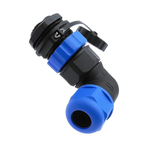 Conector angular SP20 de 14 pines con protección impermeable IP68 para conexiones seguras 3