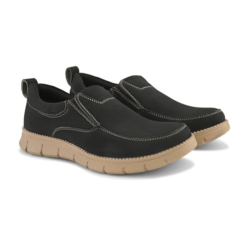 Image of STANPHORD Men Suede Slip-On Sneakers | Casual Daily Walking Shoes | Rubber Anti-Slip Sole | Lightweight Cushioned Streetwear Fashion Footwear (TPSI 5020)