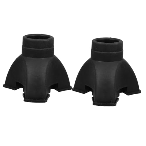 COLLBATH 2Pcs Non Slip Rubber Cane Tips for Walking Canes and Sticks Self Standing Base Replacement Tips for Enhanced Stability and Grip for Hiking and Trekking