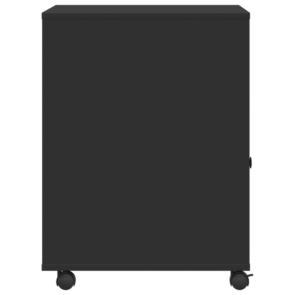 vidaXL Support d'imprimante avec roulettes Noir 60x50x67 cm, Table d'imprimante, Table d'imprimante d'ordinateur, Support d'imprimante avec Rangement